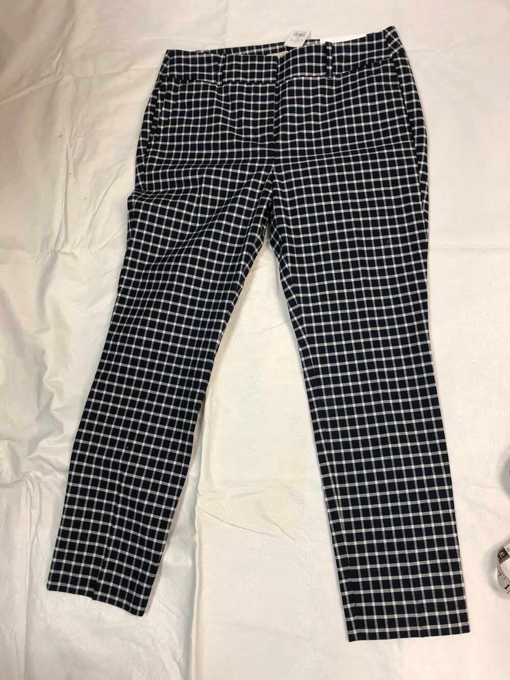 Women’s LOFT Navy Plaid Pants